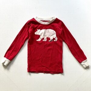 Little Blue House Boys 4T Red Bear Graphic T Shirt Long Sleeve Lake Tahoe Cotton